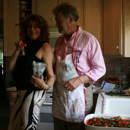 Marito e moglie in cucina